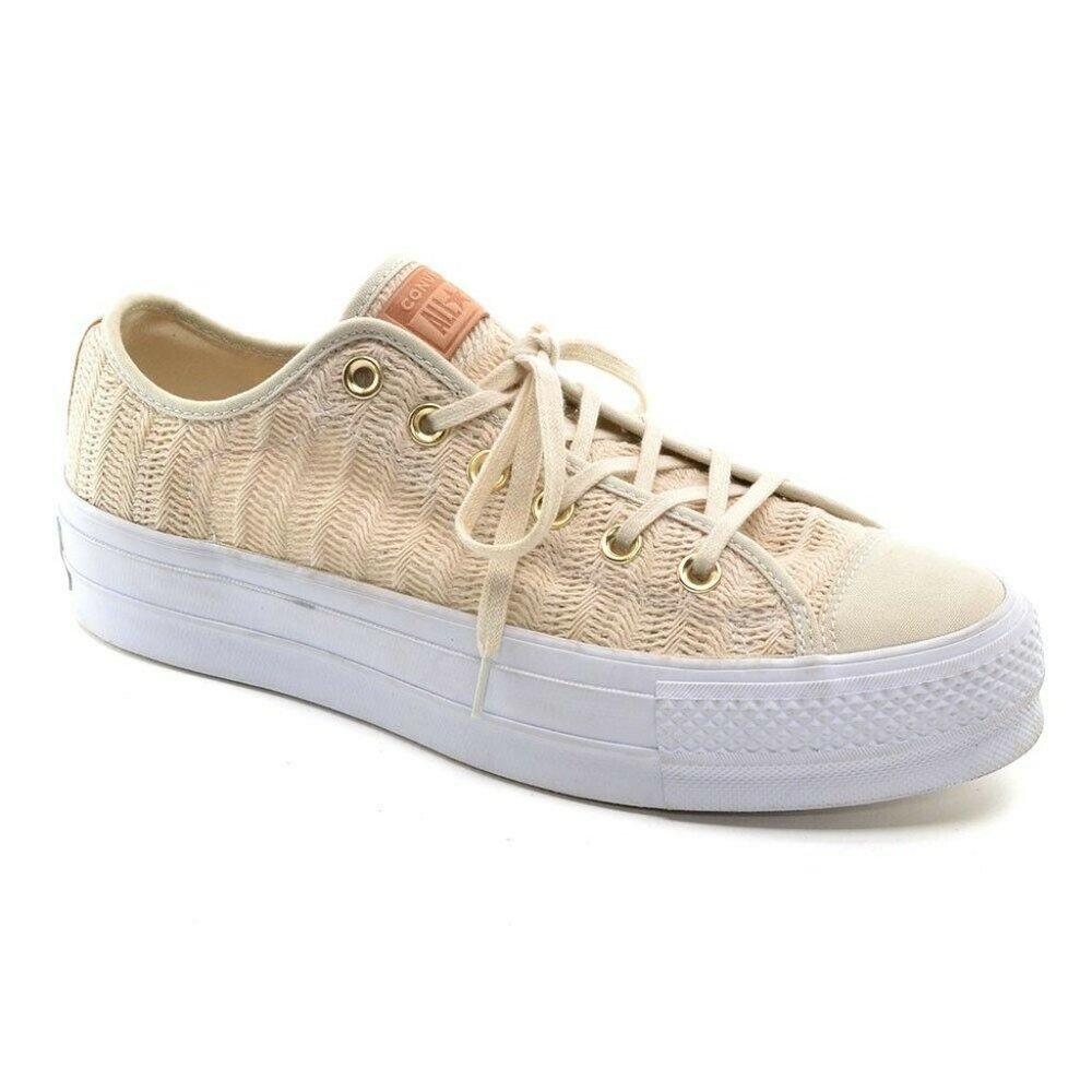 Converse Chuck Taylor All Star Lift Ox Driftwood Platform Sneakers 9.5